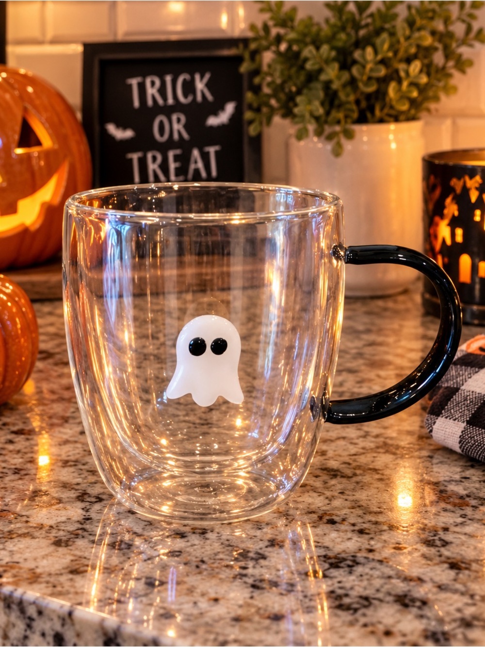 Anthropologie Halloween Icon Ghost Mug , New In Box